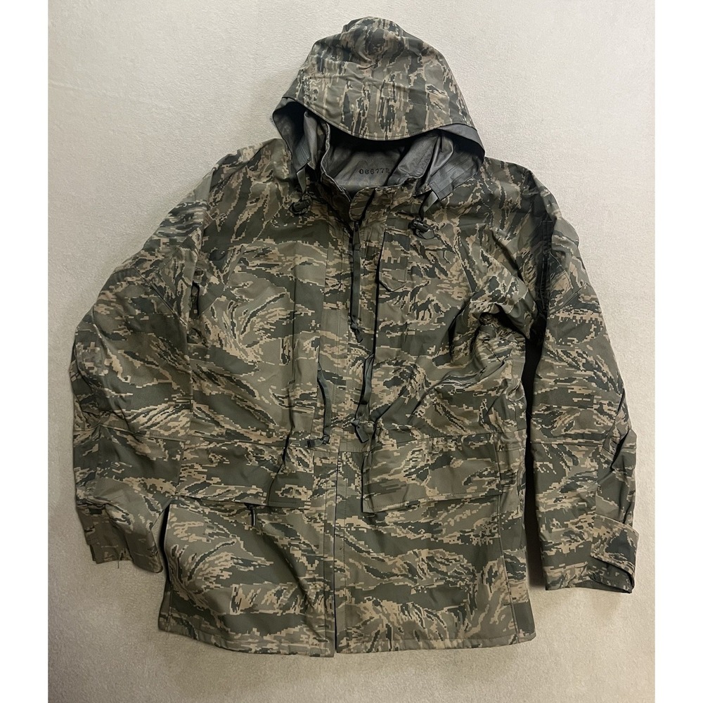 USGI Parka All Purpose Environmental Apecs Air Force Tiger Stripe Small Short